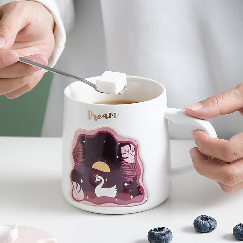 Exquisite 3D Animal Mug Lid Included with Spoon - view 9