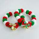 Holiday Pom Pom Bell Charm Pet Collar