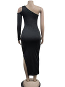 Elegant Style Mesh Patchwork Midi Dress, ibuyxi.com