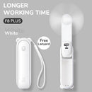 Portable Fan Mini Handheld Fan USB 4800mAh Recharge Hand Held Small Pocket Fan with Power Bank Flashlight Feature, ibuyxi.com