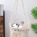 Boho Macrame Cat Hammock Hanging Bed 