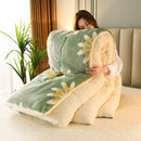 Winter Wildflower Plush Fleece Blanket, iBuyXi.com