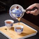 Unique Flowers and Handmade Stone Tea Set, ibuyxi.com