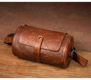 Round Vintage Leather Satchel