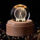 Crystal 3D Universe Ball Night Light with Music Box, ibuyxi.com