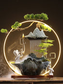 Creative Ceramic Flowing Water Rockery Fountain - view 9