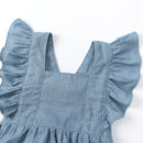 Linen Ruffles Baby Romper