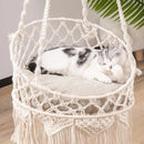 Boho Macrame Cat Hammock Hanging Bed 