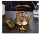 Heat Resistant With Strainer Glass Flower Tea Pot, ibuyxi.com