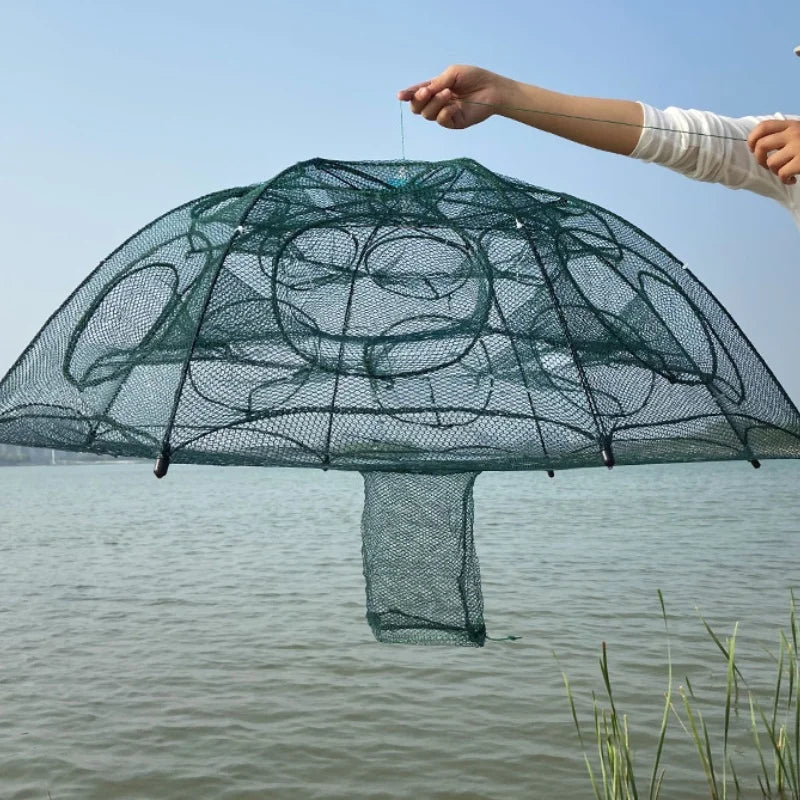 Foldable Fishing Lazy Trap Portable Cage Net