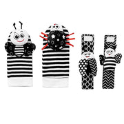 Cute Animals Wrist Rattle and Foot Finder Socks