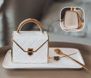 Creative and Gold Handbag Mug Set with Tray Design - view 3