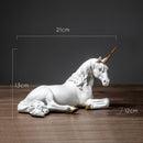 Modern White Unicorn Sculpture For Home Decor - view 2