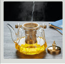 Heat Resistant With Strainer Glass Flower Tea Pot, ibuyxi.com