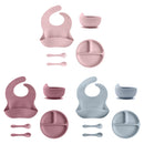 5Pcs Baby Silicone Feeding Set Round Dining Dishes, iBuyXi.com