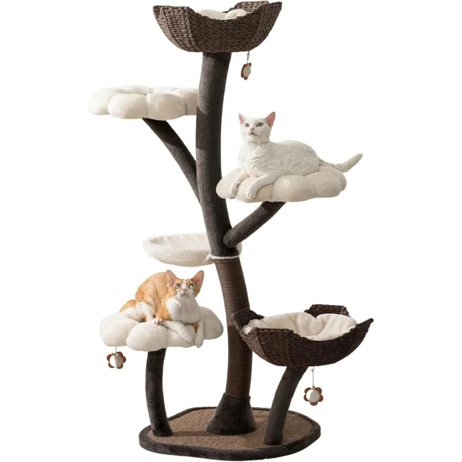 Blossom Multilevel Cat Tree with Handwoven Baskets
