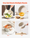 Granite Pots and Pans 17 Pieces Cookware Set