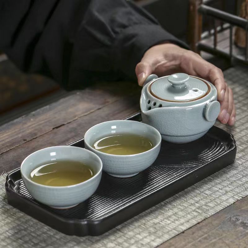 Portable Japanese Ceramic Teapot Cups Set