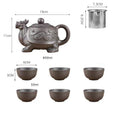 Creative Purple Sand Ceramic Pot and Cups, ibuyxi.com