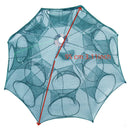 Fishing net with measurements on a white background