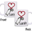 Unique Doctor's Stethoscope Ceramic Coffee Cup - view 6