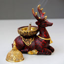 Nordic Resin Reindeer Candle Holder Gold Metal Decor - view 3