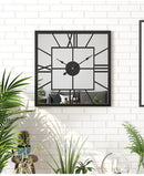 Creative and Silent Square Iron Wall Clock Decoration, iBuyXi.com