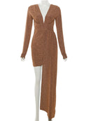 Mozision Autumn Elegance Irregular Maxi Dress, iBuyxi.com