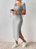 Women's Knitted Casual Summer Midi Dress