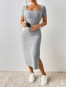Women's Knitted Casual Summer Midi Dress