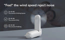 Portable Fan Mini Handheld Fan USB 4800mAh Recharge Hand Held Small Pocket Fan with Power Bank Flashlight Feature, ibuyxi.com