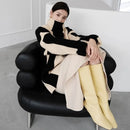 Striped Oversize Knitted Turtle Neck Sweater