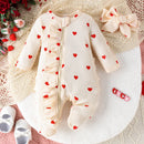 Lovebug Ruffles Waffle Knit Baby Girls Footed Onesie, iBuyXi.com