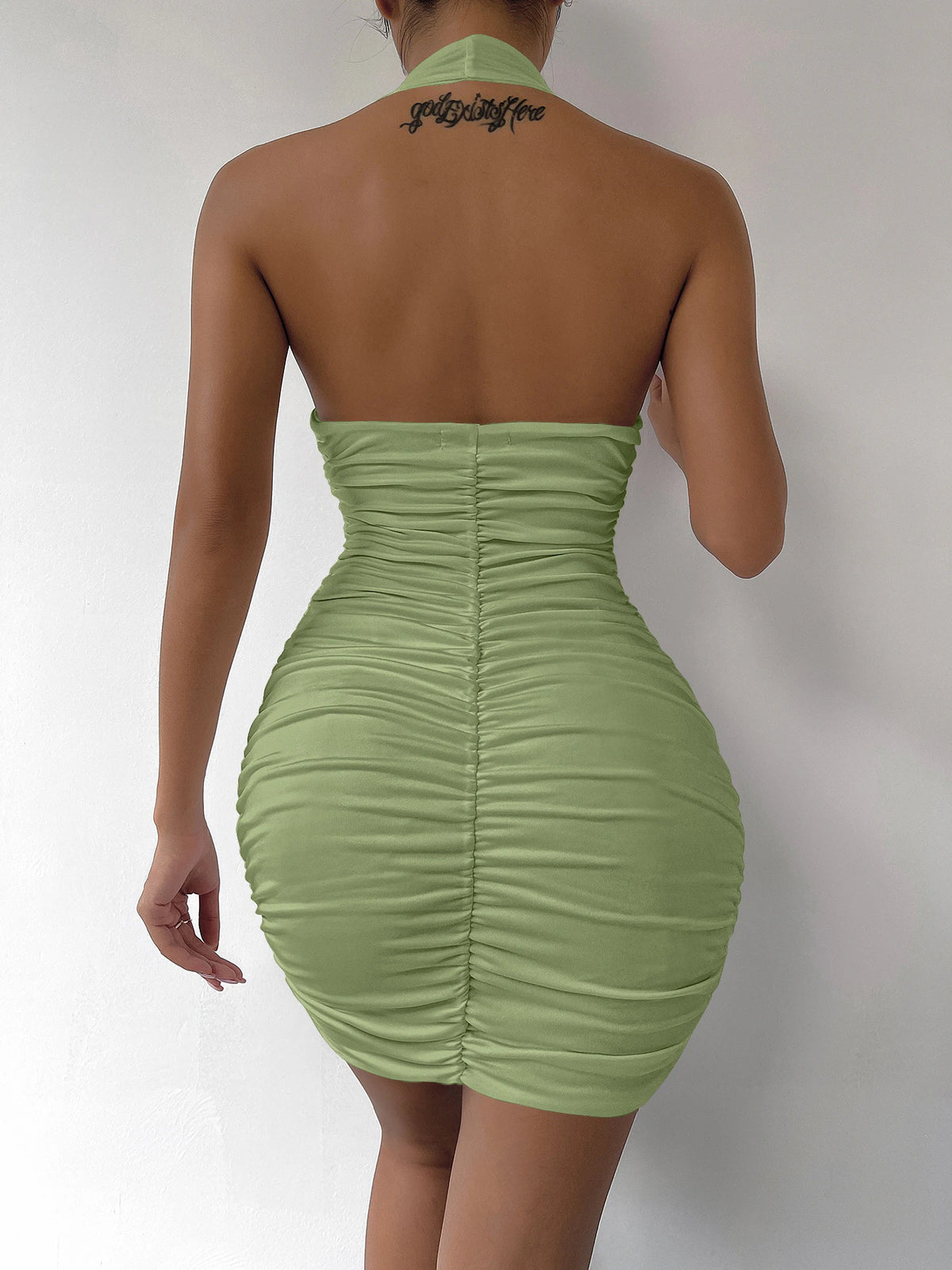 Fairy Shelley Ruffle V Deep White Dress - view 10