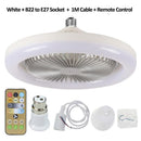 Ceiling Fan With Lights Remote Control E27 Converter Base 30W Smart Remote Control Ceiling Fan With LED Lighting For Living Room - iBuyXi.com