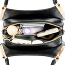 Glossy Croc Patent Leather Handbag