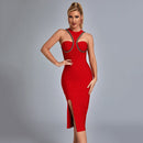 Diamond Detail Sheath Midi Dress