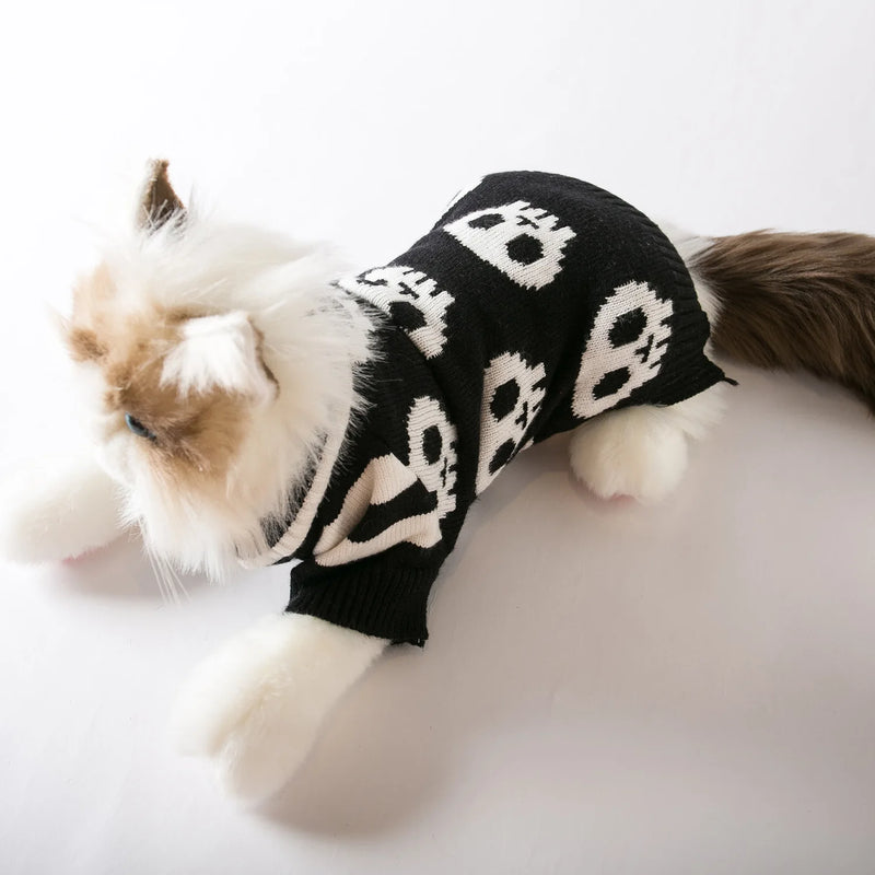 Skull Knitted Pet Sweater