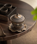 Old Thick Earthenware Tea Cup and Pot, iBuyXi.com
