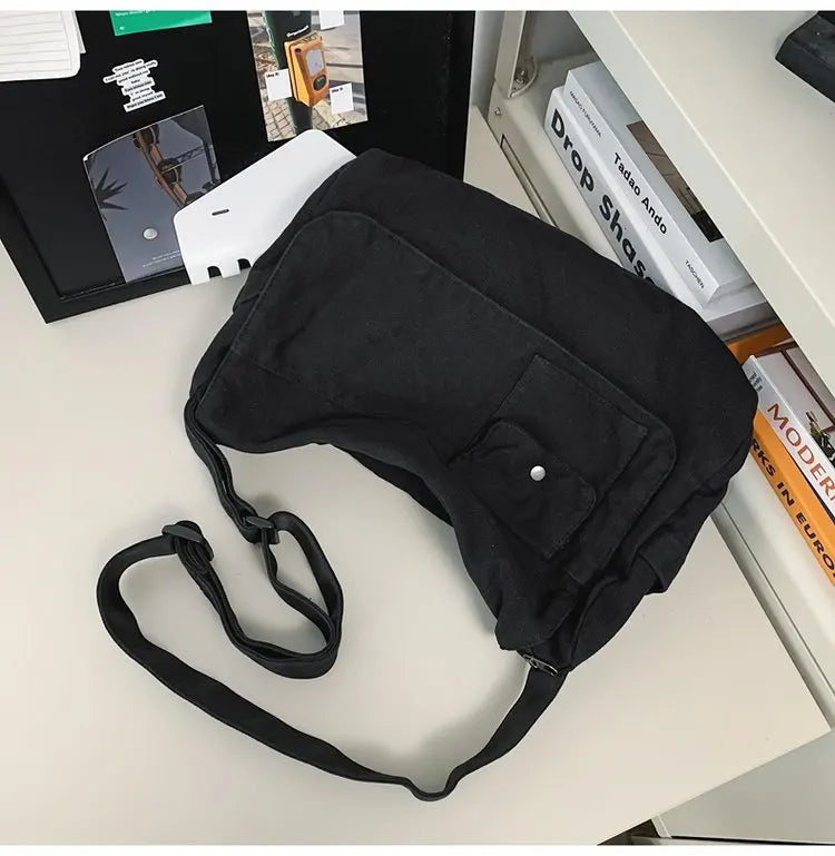 Casual Canvas Messenger Bag