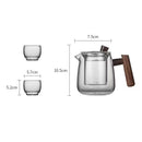 Creative Wooden Handle Glass Tea Set - view 3