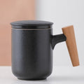 Ceramic Filter Wooden Handle Lid Mug, ibuyxi.com, ibuyxi.com