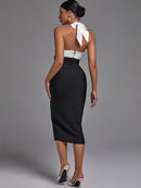 Gorgeous Backless Black Lace Bodycon Outfit, ibuyxi.com