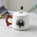 Cute 3D Husky Mug Lid Included with Spoon - view 7