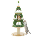 Three Tier Holiday Pine Cat Tree