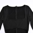 Mozision Autumn Hollow Out Long Sleeve Dress, iBuyxi.com