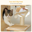 Modern Cat Tree Wooden 2-Floor Cat Condo