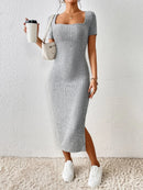 Women's Knitted Casual Summer Midi Dress