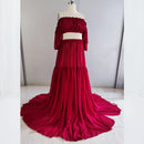 Boho Chiffon Dress For Maternity Photography