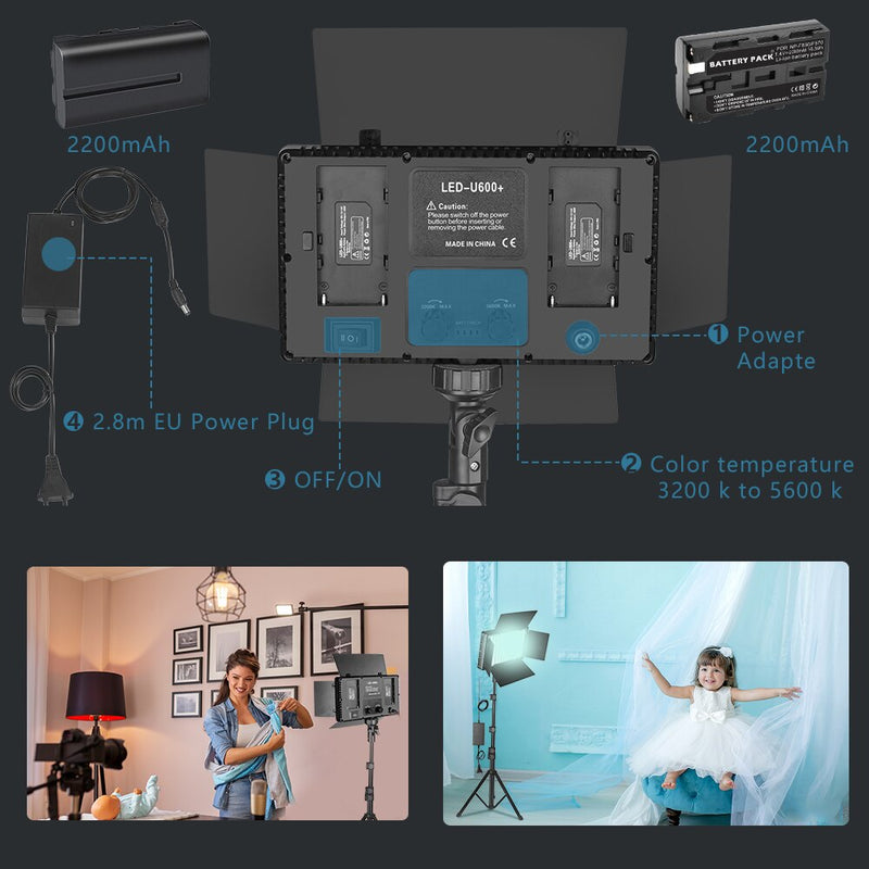 Nagnaz U800+ LED Studio Light with Adjustable Temperature, ibuyxi.com